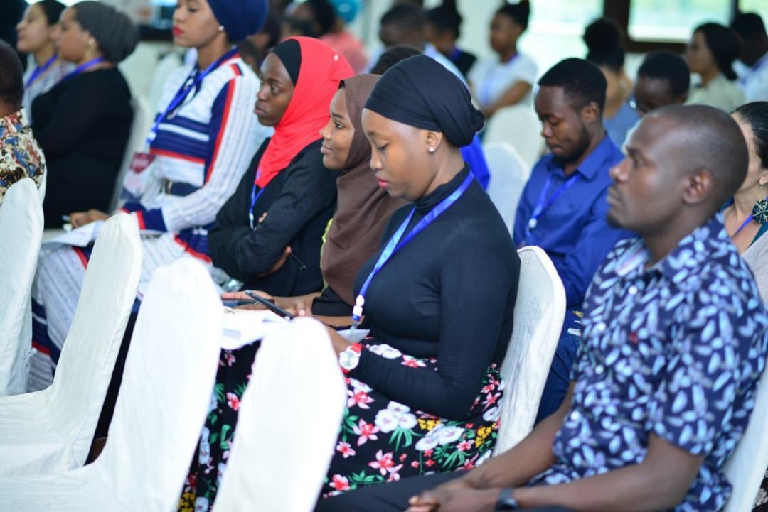 The audience listening